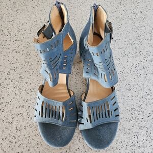 Jean/Tan cute pumps size Women's 11